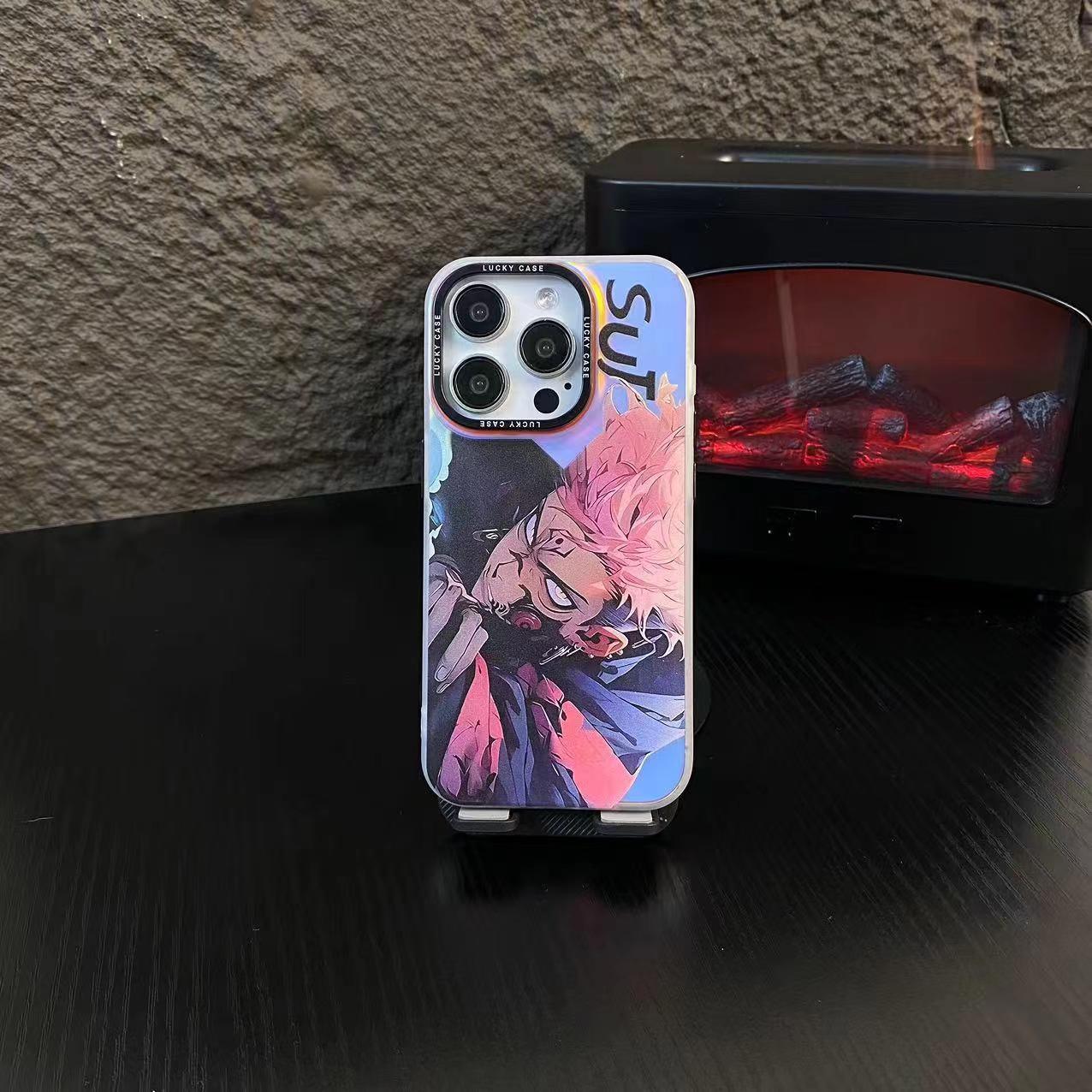Jujutsu Kaisen Gojo Satoru Laser Gradient Anime iPhone Case - HelloAnimeCases