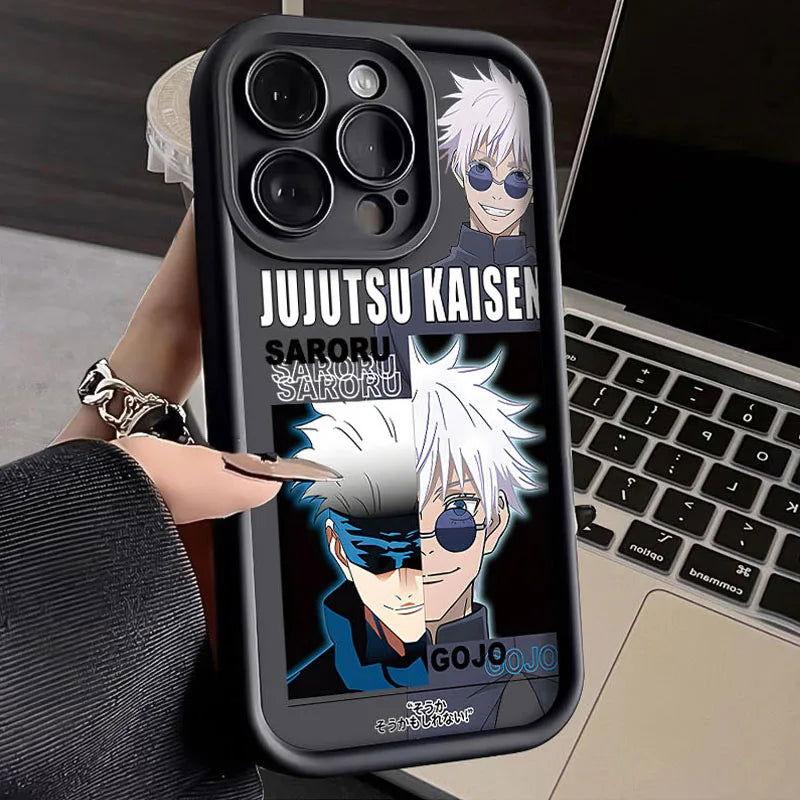 Jujutsu Kaisen Soft Liquid Silicone Anime Phone Case for iPhone - HelloAnimeCases
