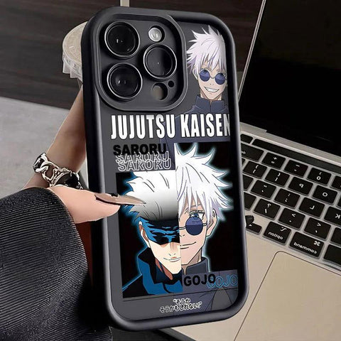 Jujutsu Kaisen Soft Liquid Silicone Anime Phone Case for iPhone - HelloAnimeCases