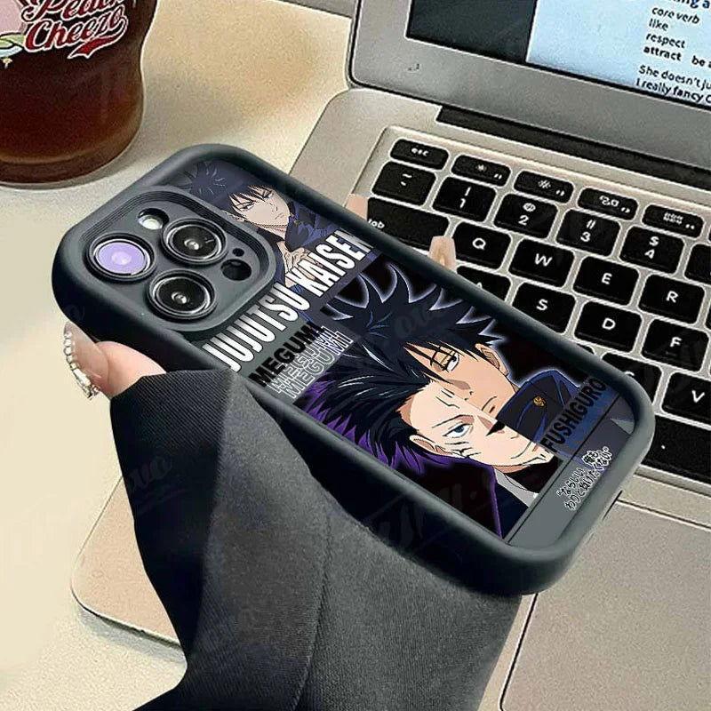 Jujutsu Kaisen Soft Liquid Silicone Anime Phone Case for iPhone - HelloAnimeCases