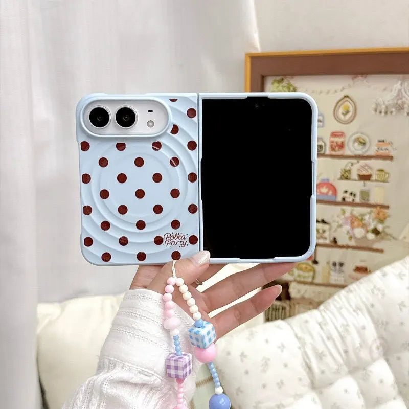Polka Dots Cute iPhone Duo Magsafe Phone Case with Kickstand