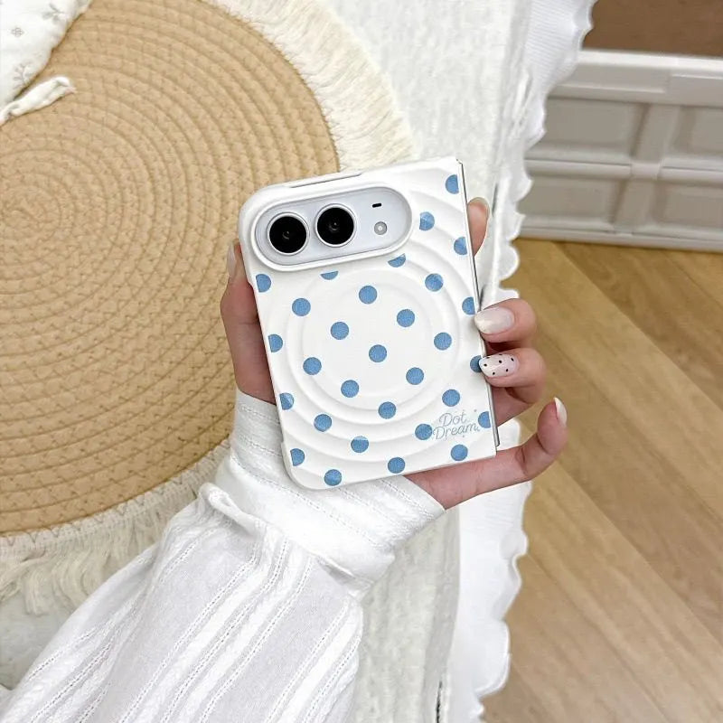 Polka Dots Cute iPhone Duo Magsafe Phone Case with Kickstand