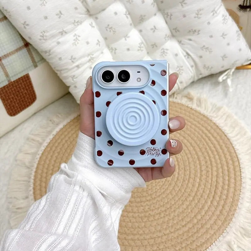 Polka Dots Cute iPhone Duo Magsafe Phone Case with Kickstand