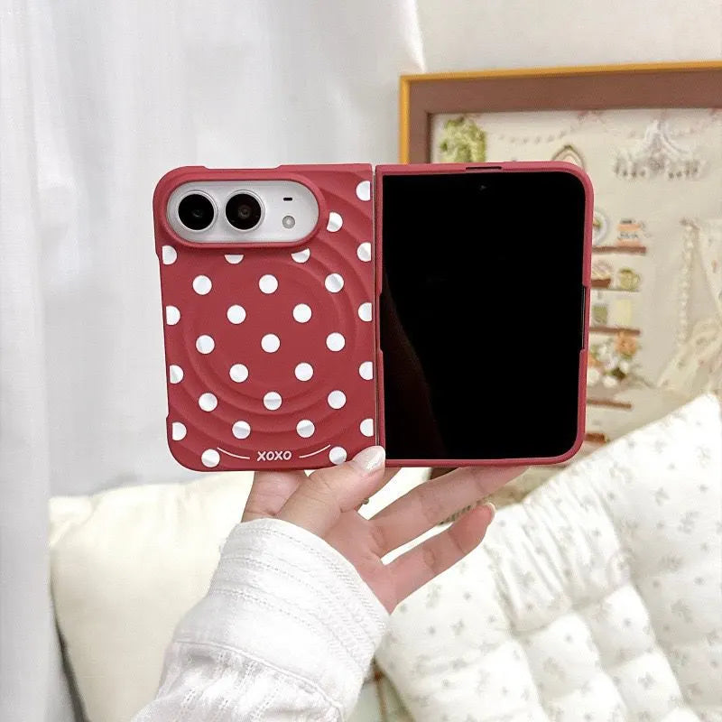 Polka Dots Cute iPhone Duo Magsafe Phone Case with Kickstand