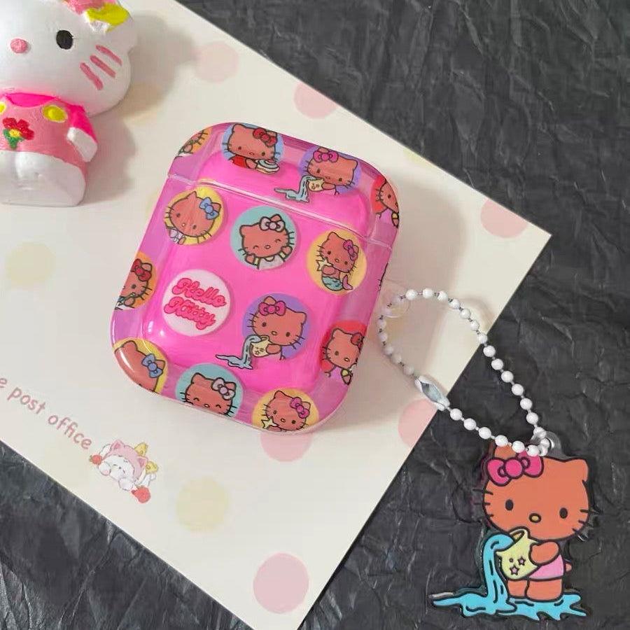 Kitty Pink Cute AirPods Case with Keychain Loop - HelloAnimeCases