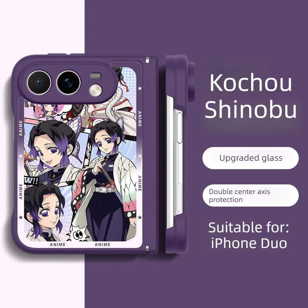 Demon Slayer Anime iPhone Duo Case Glass Magsafe Phone Case