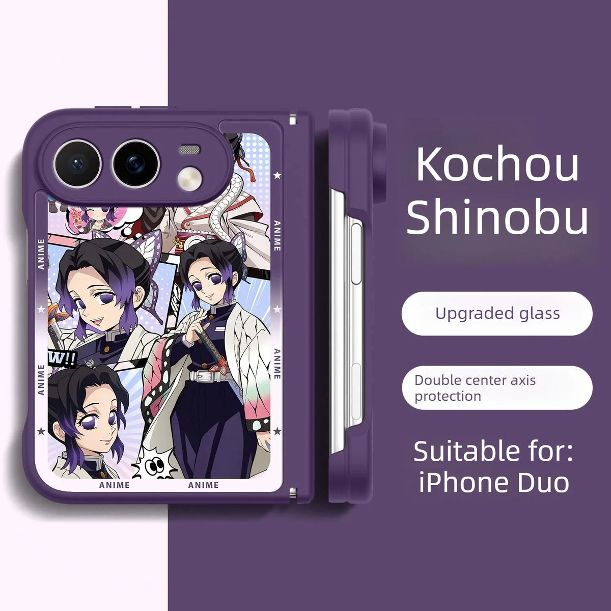 Demon Slayer Anime iPhone Duo Case Glass Magsafe Phone Case