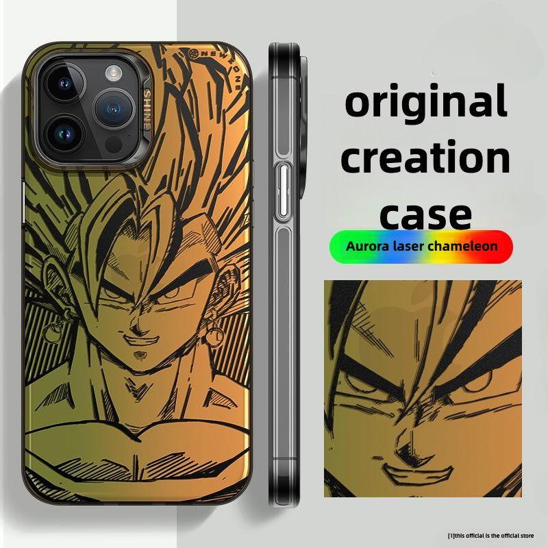 Laser Dragon Ball Saiyan Goku Vegeta Phone Case - HelloAnimeCases