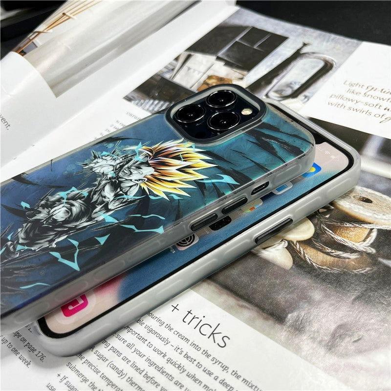 Laser Gradual Color Dragon Ball Goku Gohan iPhone Case - HelloAnimeCases