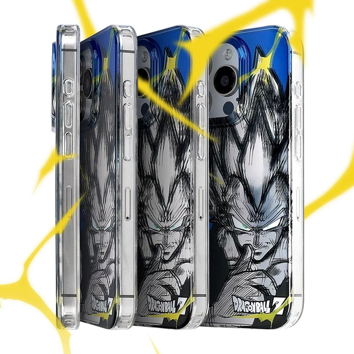 Laser Mirror Super Vegeta Anime Phone Case - HelloAnimeCases