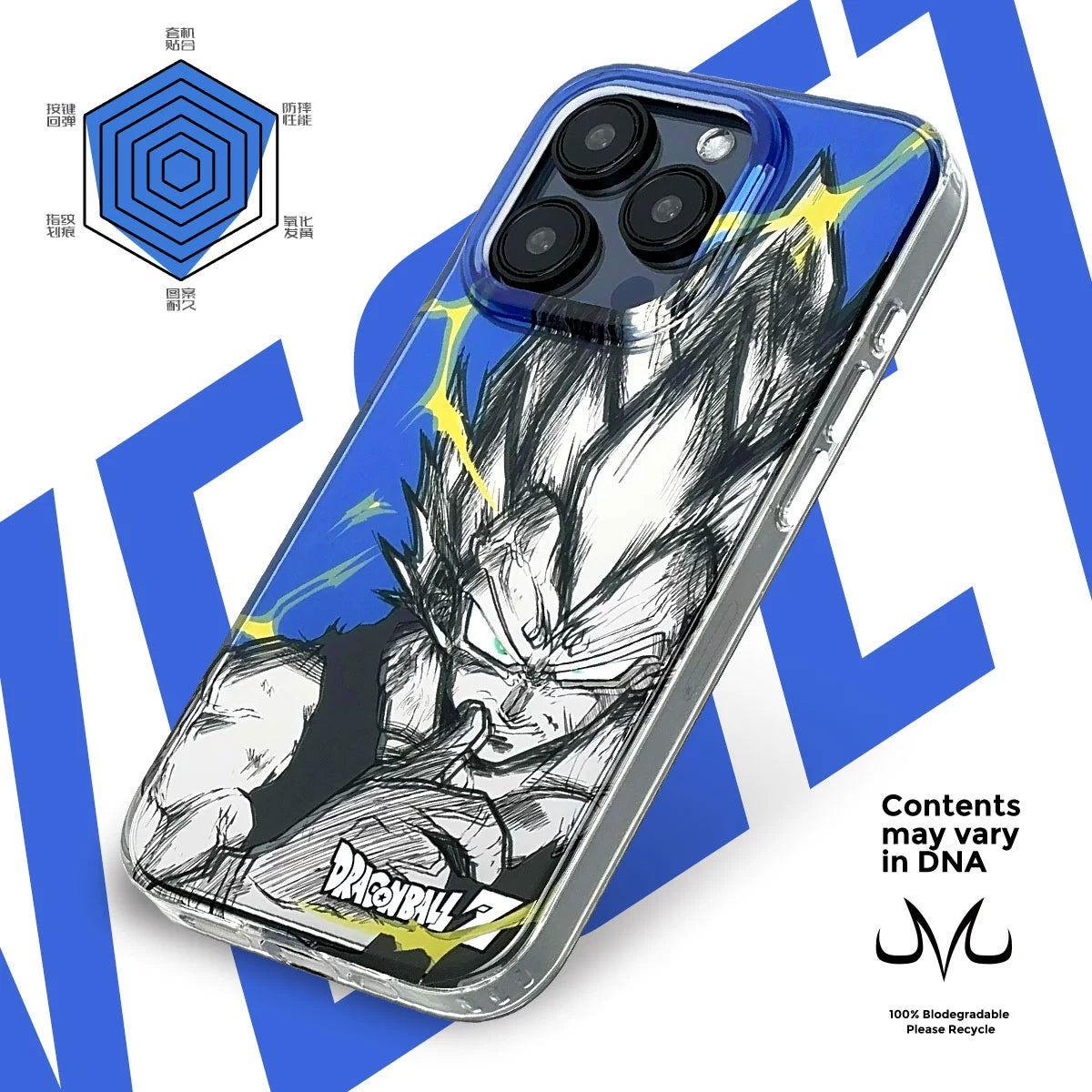 Laser Mirror Super Vegeta Anime Phone Case - HelloAnimeCases