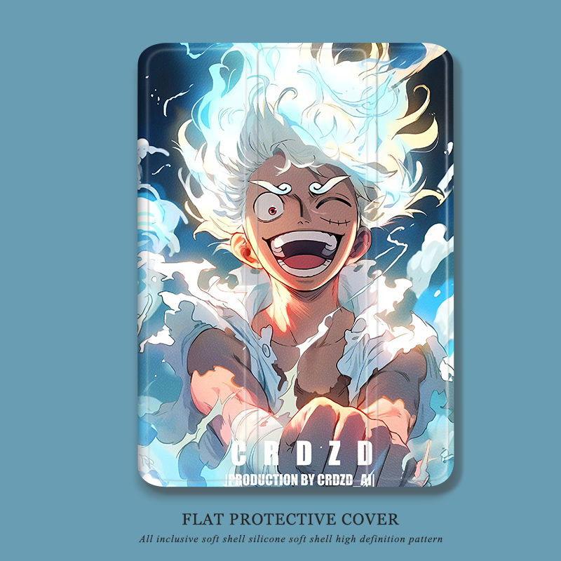 Laughing Luffy Ipad Protective Case with Pen Slot for Apple - HelloAnimeCases