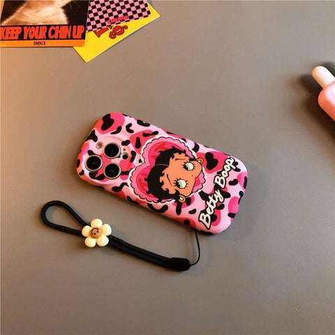Leopard Betty Boop Girl Phone Phone Case iPhone - HelloAnimeCases
