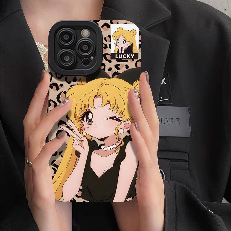 Leopard Sailor Moon Apple Phone Case - HelloAnimeCases