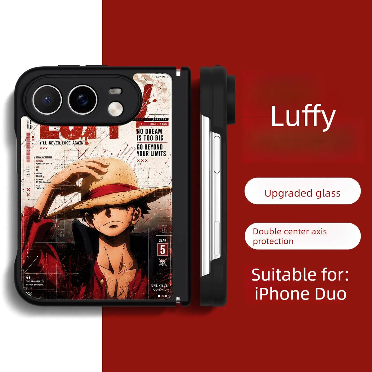 ONE PIECE Anime iPhone Duo Case Glass Magsafe Phone Case Cover