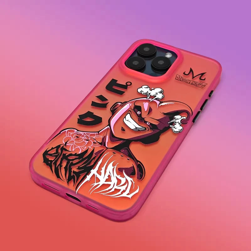 Dragon Ball Z Pink Majin Buu Laser Phone Case for iPhone