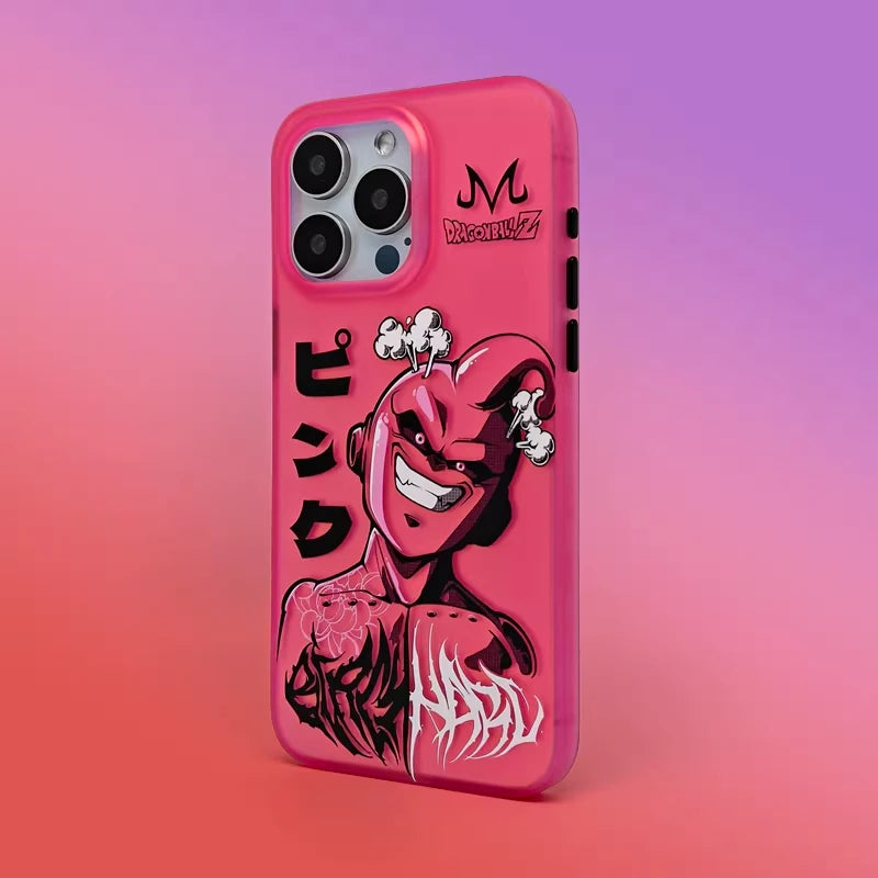 Dragon Ball Z Pink Majin Buu Laser Phone Case for iPhone