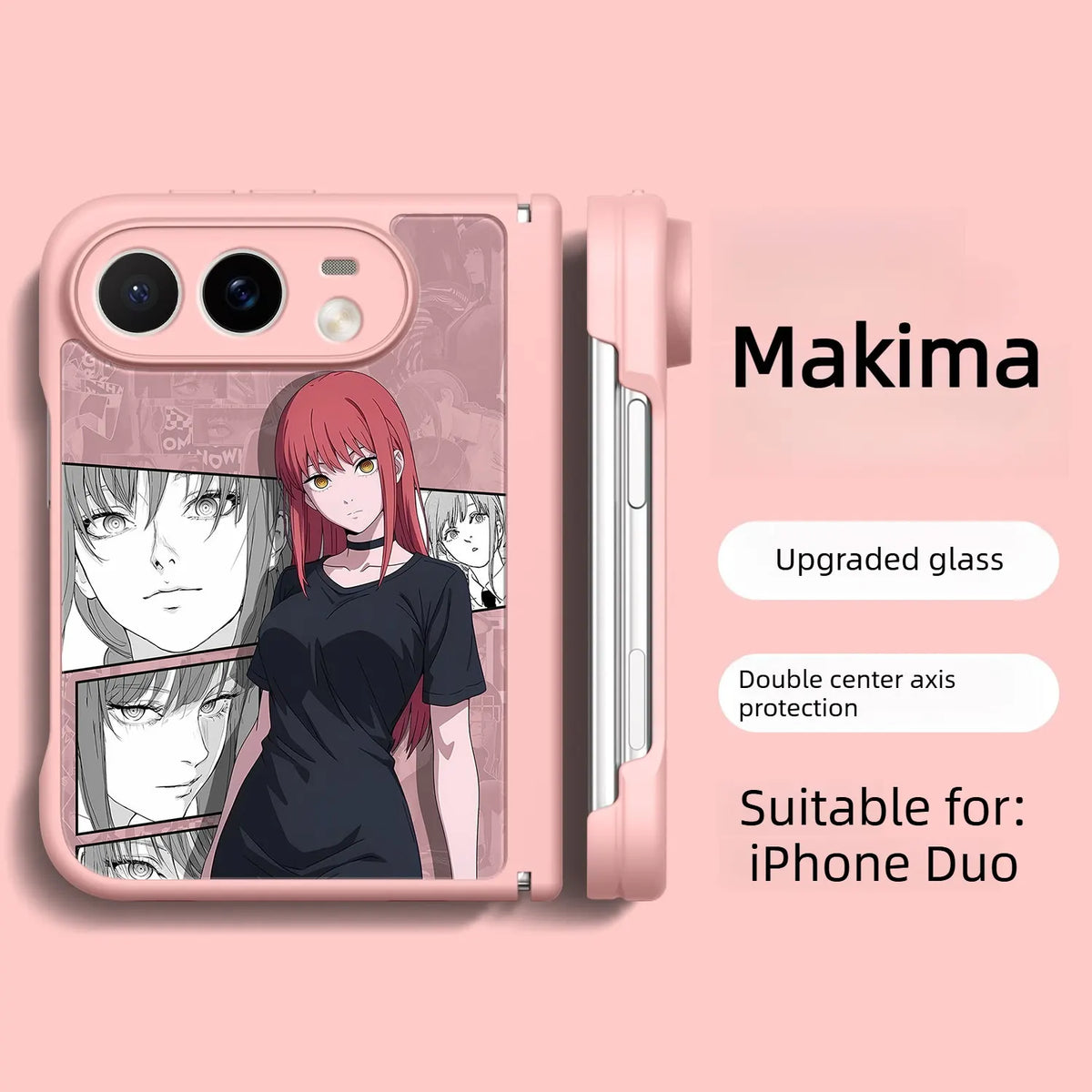 Chainsaw Man Anime iPhone Duo Glass Magsafe Phone Case