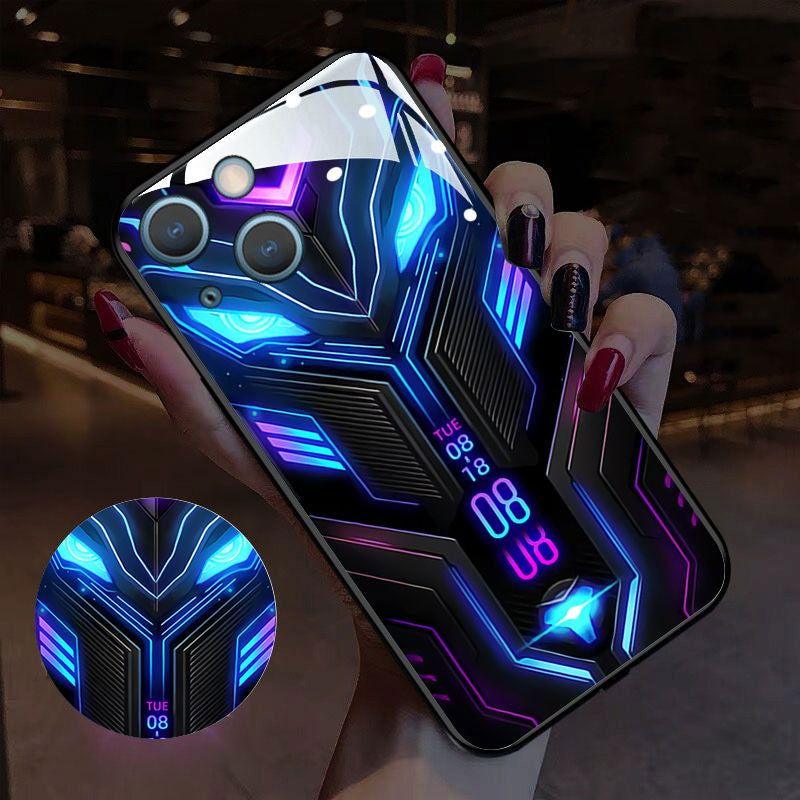 Mechanical Style Light Up Glowing Phone Case Caller Flash Mecha Cool - HelloAnimeCases