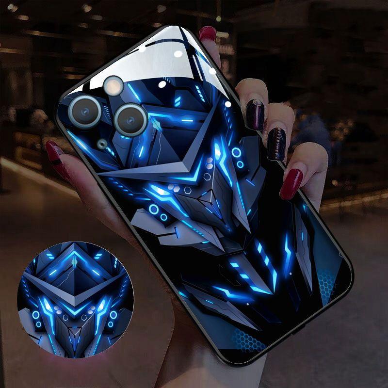 Mechanical Style Light Up Glowing Phone Case Caller Flash Mecha Cool - HelloAnimeCases