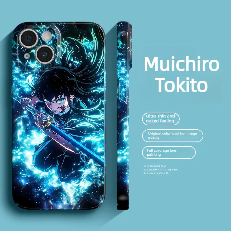 Demon Slayer Colorful Anime Phone Case for iPhone