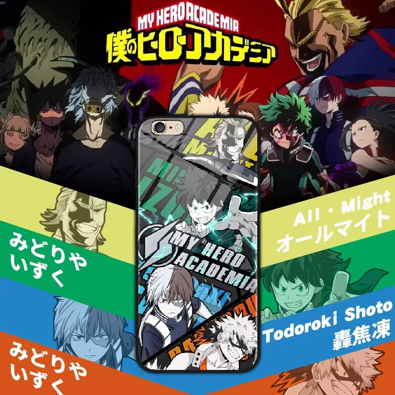 My Hero Academia Glass Anime Phone Case