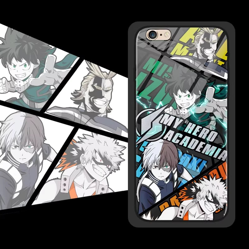 My Hero Academia Glass Anime Phone Case