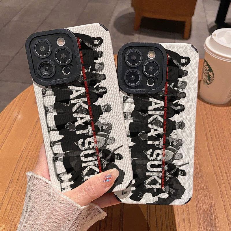 Naruto Akira Phone Case Matte Silicone Leather iPhone Case - HelloAnimeCases