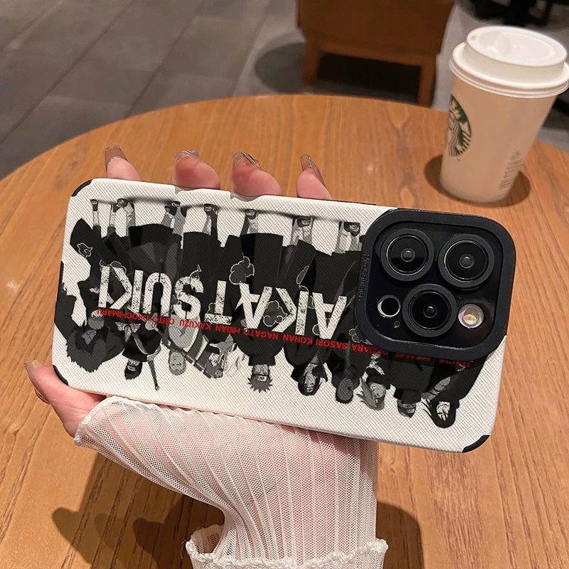 Naruto Akira Phone Case Matte Silicone Leather iPhone Case
