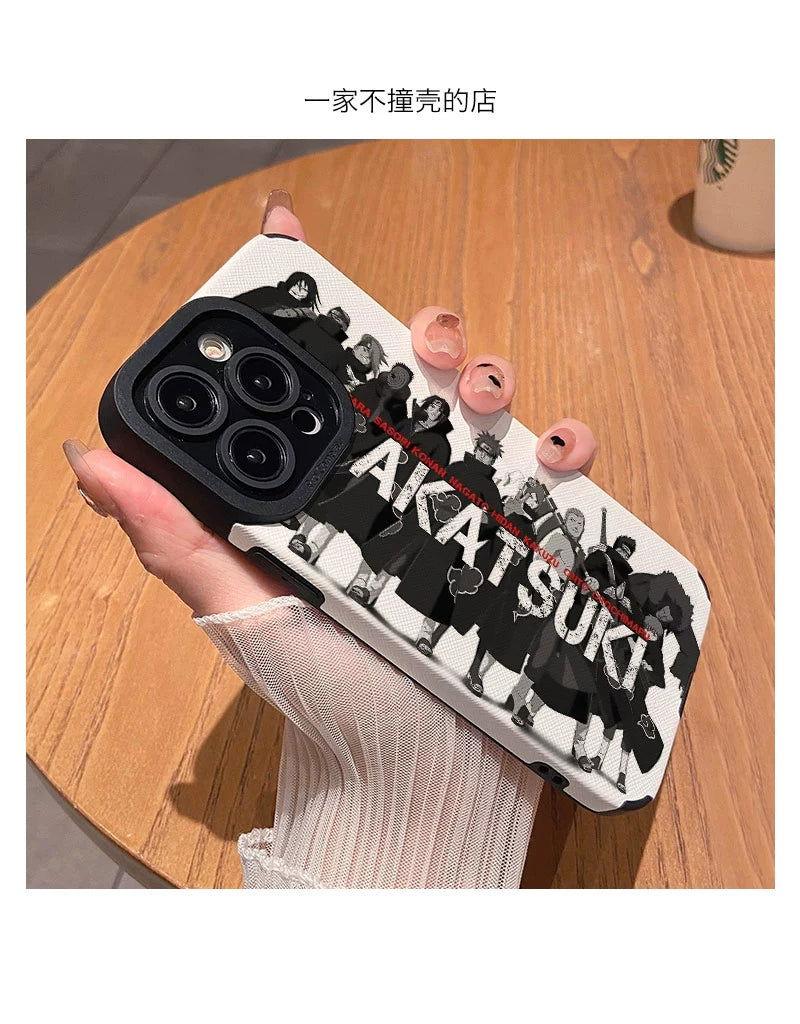 Naruto Akira Phone Case Matte Silicone Leather iPhone Case - HelloAnimeCases