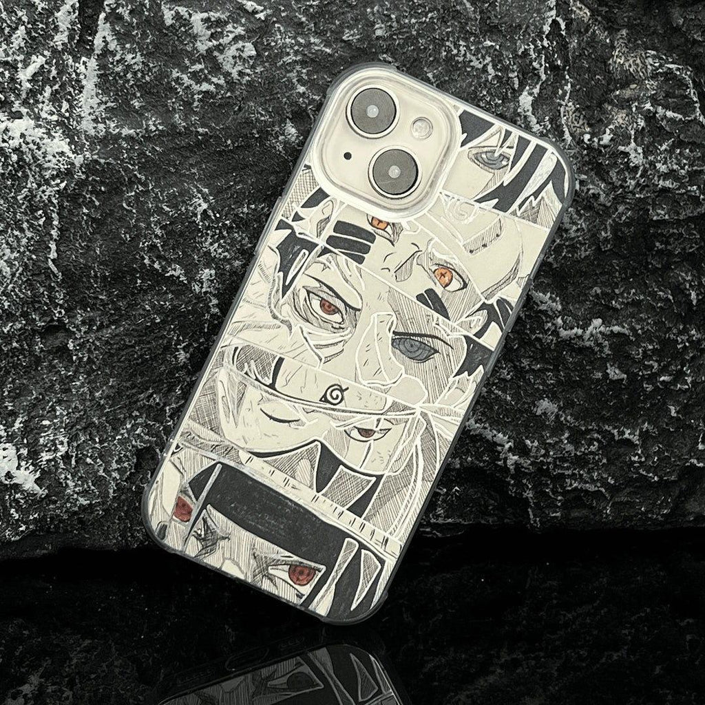 Naruto Black and White Phone Case For iPhone - HelloAnimeCases