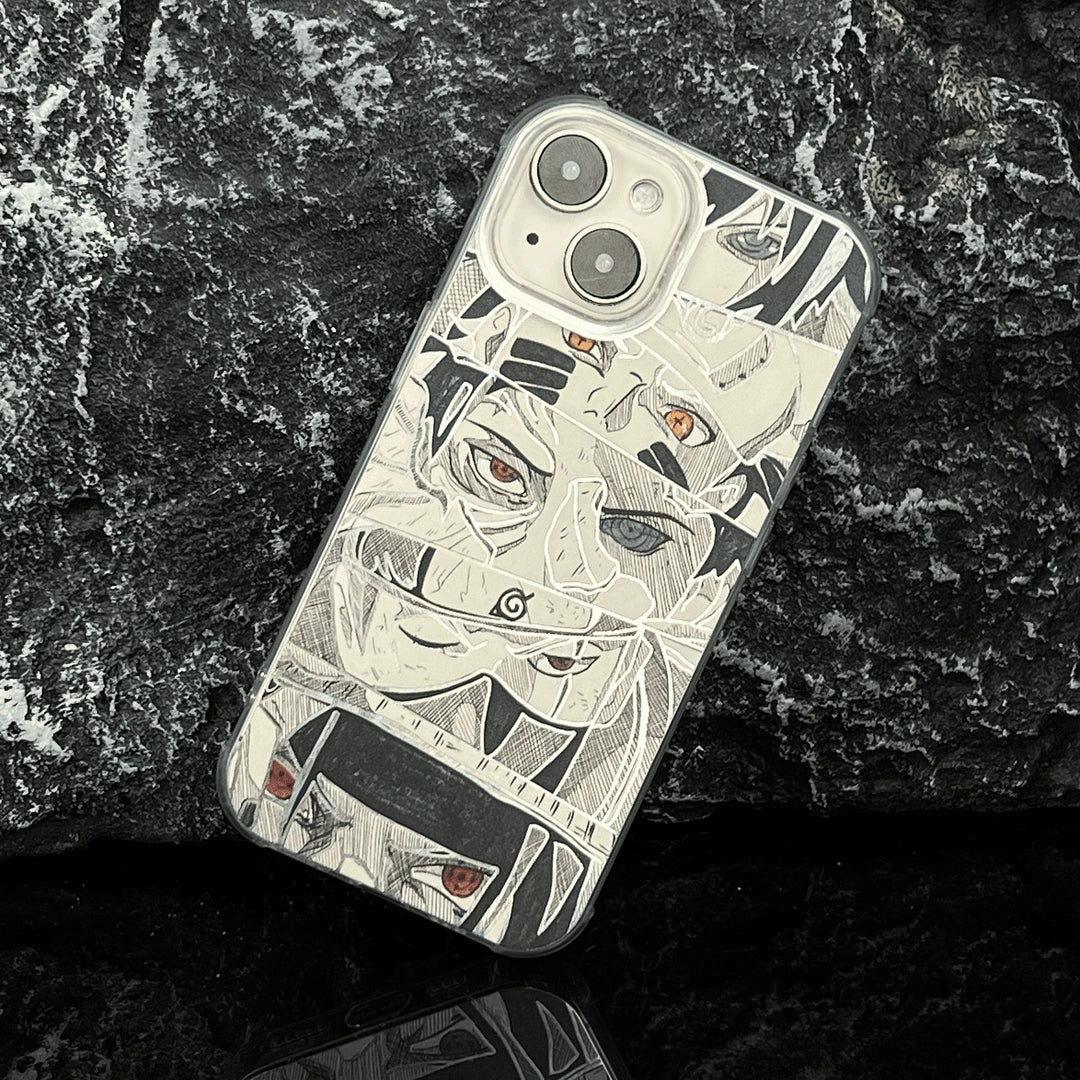 Naruto Black and White Phone Case For iPhone - HelloAnimeCases