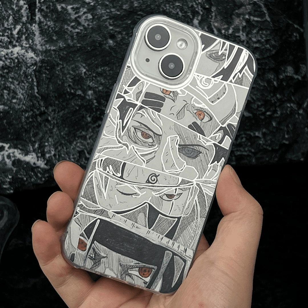 Naruto Black and White Phone Case For iPhone - HelloAnimeCases