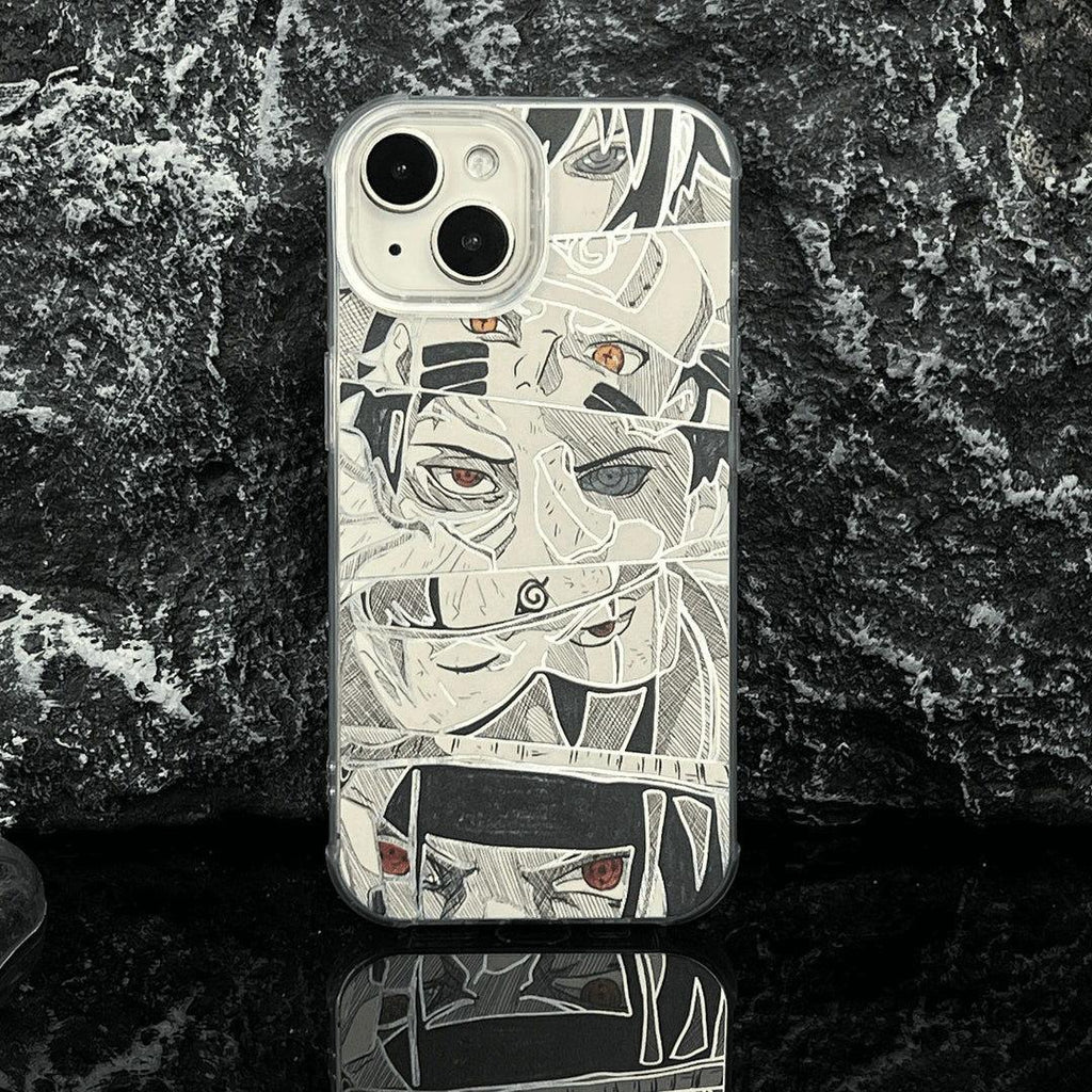 Naruto Black and White Phone Case For iPhone - HelloAnimeCases
