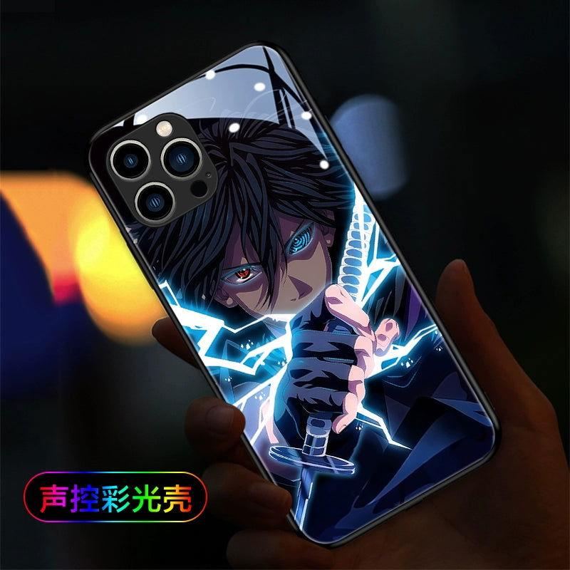 Naruto Hokage Flash Glowing Phone Case Glass Cover - HelloAnimeCases