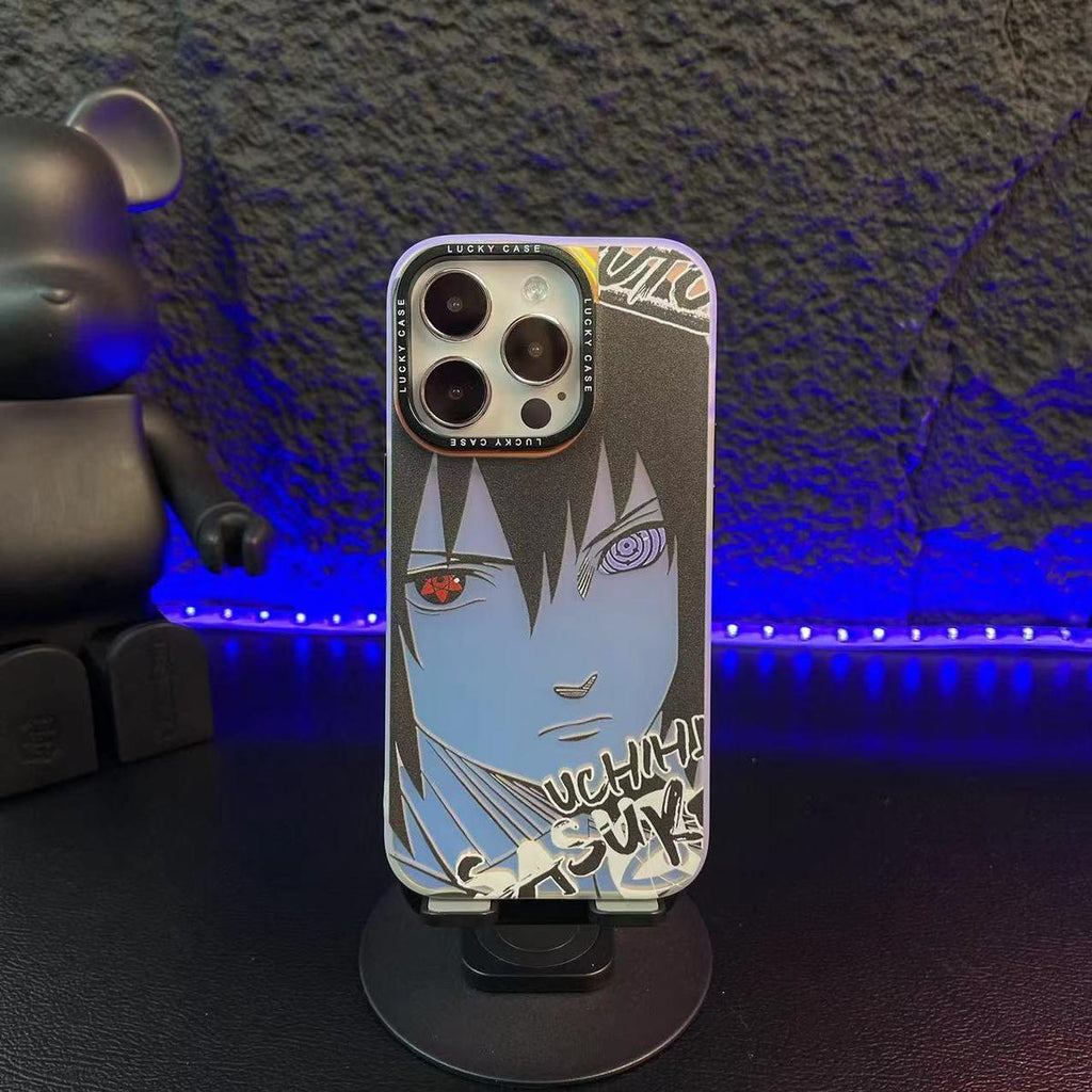 Naruto Sasuke Apple Laser Phone Case Cover - HelloAnimeCases