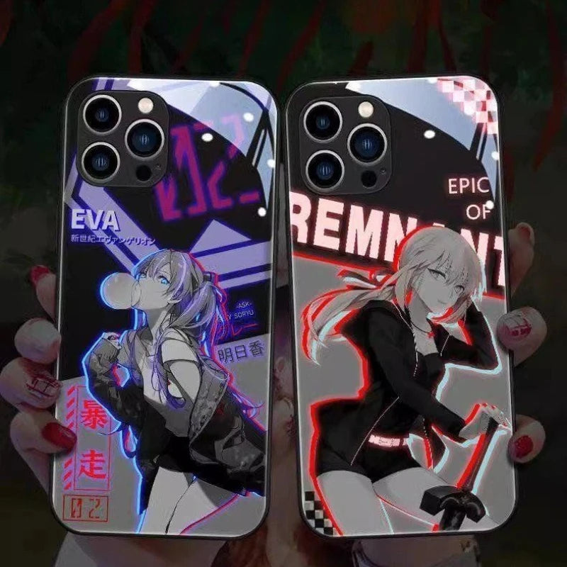 Neon Genesis Evangelion RGB Light Up Glowing Phone Case Luminous