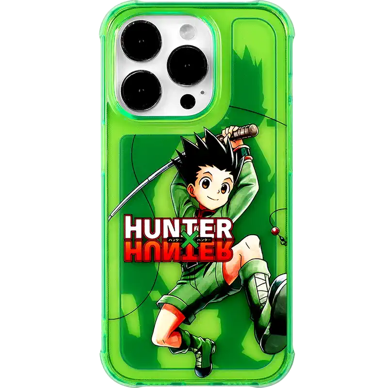 Funda transparente para teléfono Hunter × Hunter GON·FREECSS Anime verde brillante