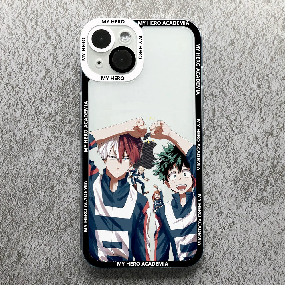 Super Burning My Hero Academy Apple Soft Transparent Anime Phone Case