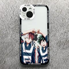 Super Burning My Hero Academy Soft Transparent Anime Phone Case for Iphone 16 Series