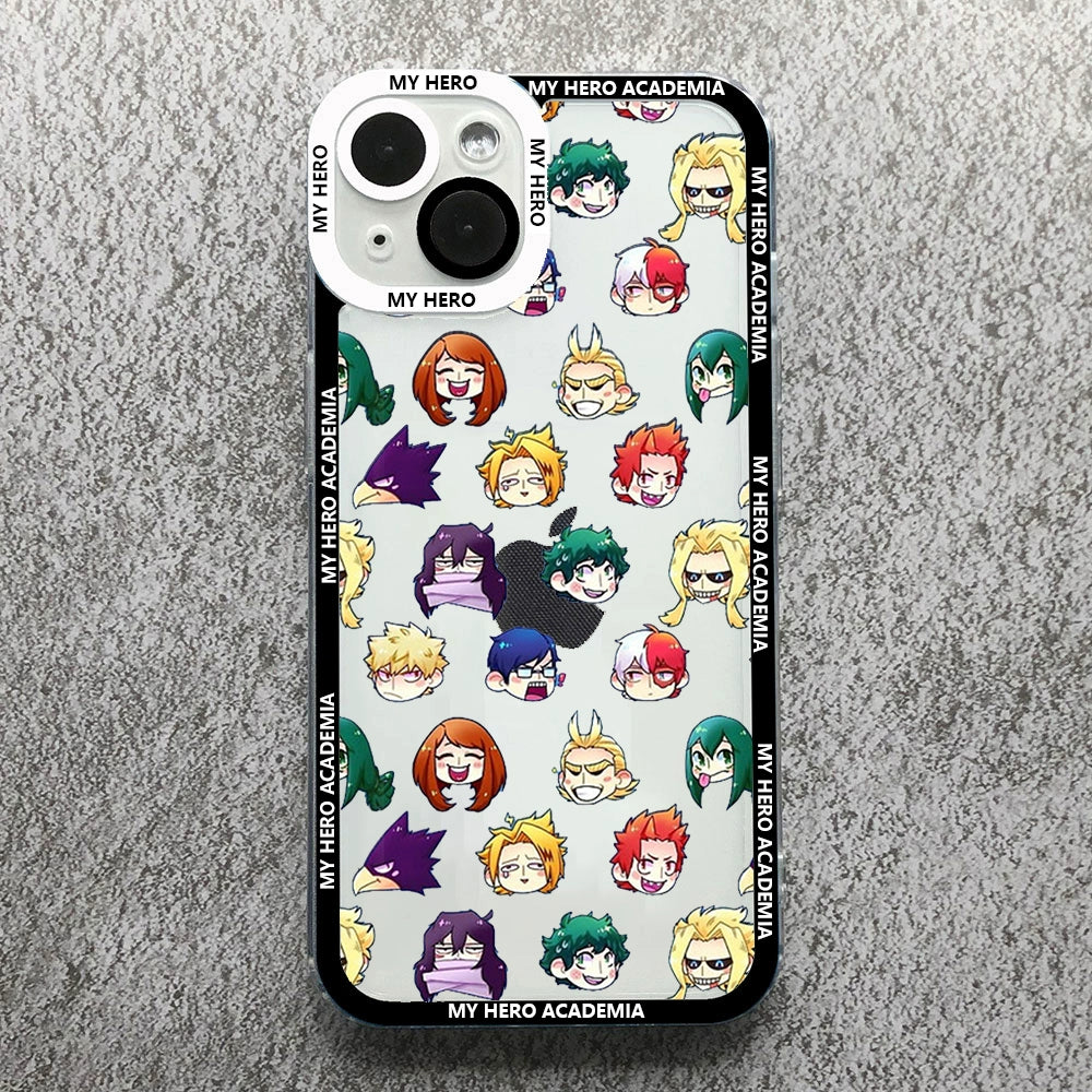 Super Burning My Hero Academy Apple Soft Transparent Anime Phone Case