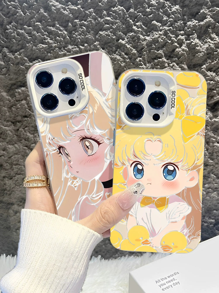 Funda para teléfono con láser Sailor Moon para iPhone