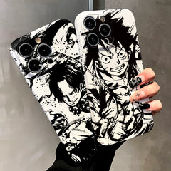 Ink Painting ONE PIECE Hard Anime Phone Case Anti-drop for Iphone Series