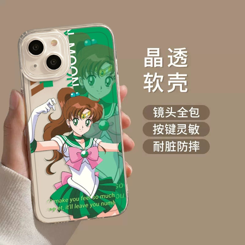 Sailor Moon Transparent Apple Anime Phone Case Iphone for Besties