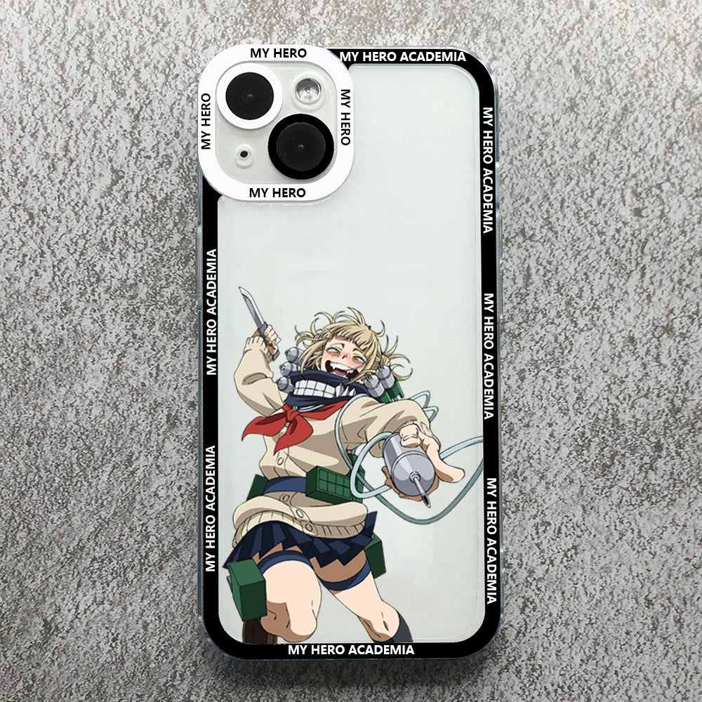 Super Burning My Hero Academy Soft Transparent Anime Phone Case for Iphone 16 Series