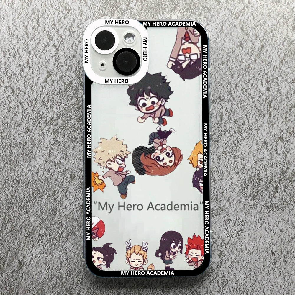 Super Burning My Hero Academy Apple Soft Transparent Anime Phone Case