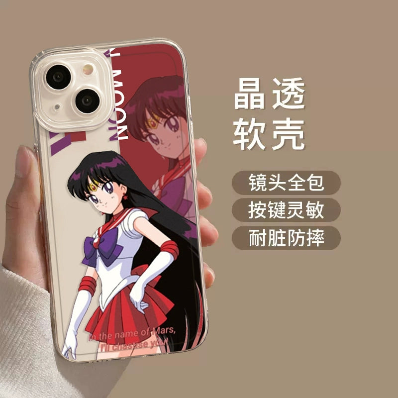 Sailor Moon Transparent Apple Anime Phone Case Iphone for Besties