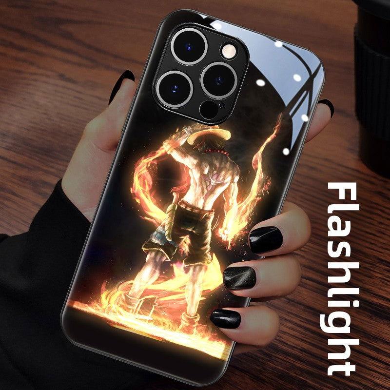 ONE PIECE Luffy Zoro Glowing Light Phone Case Phone Call Luminous - HelloAnimeCases