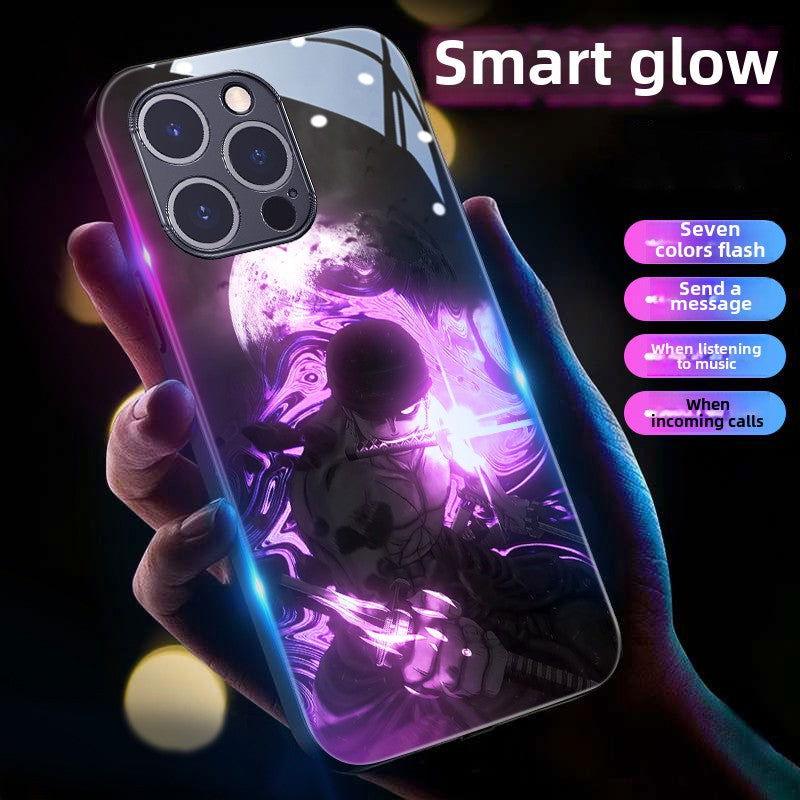 ONE PIECE Luffy Zoro Glowing Light Phone Case Phone Call Luminous - HelloAnimeCases