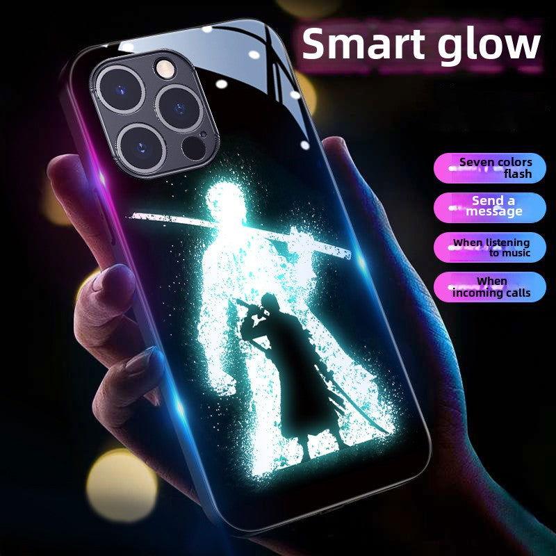 ONE PIECE Luffy Zoro Glowing Light Phone Case Phone Call Luminous - HelloAnimeCases